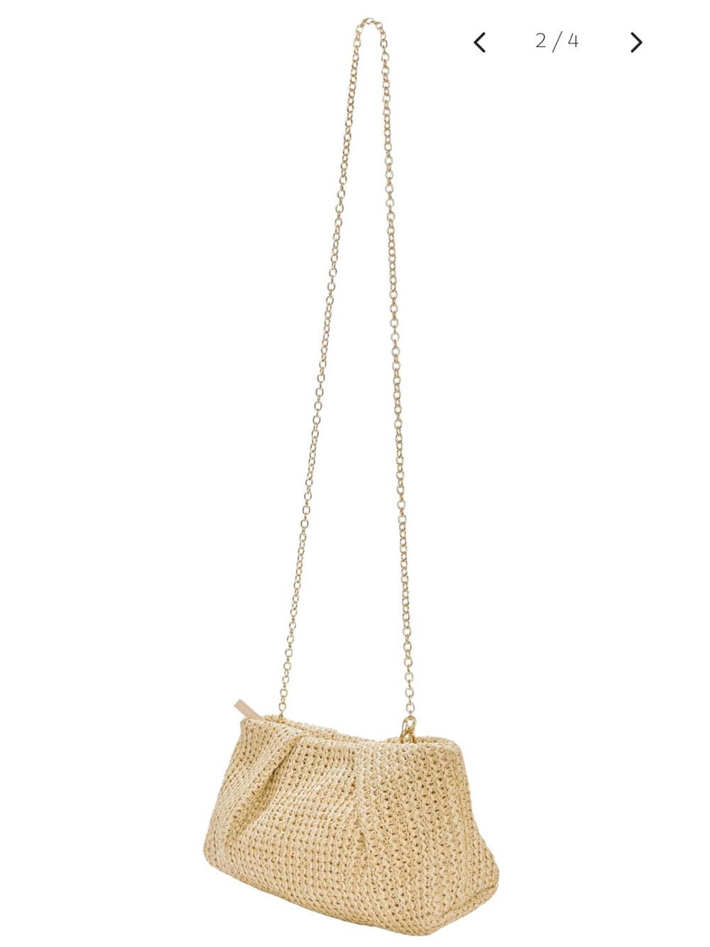 NEW❤️Capittana Oversized Raffia Clutch Woven Straw Clutch Bag - Cream $79 - Picture 4 of 8